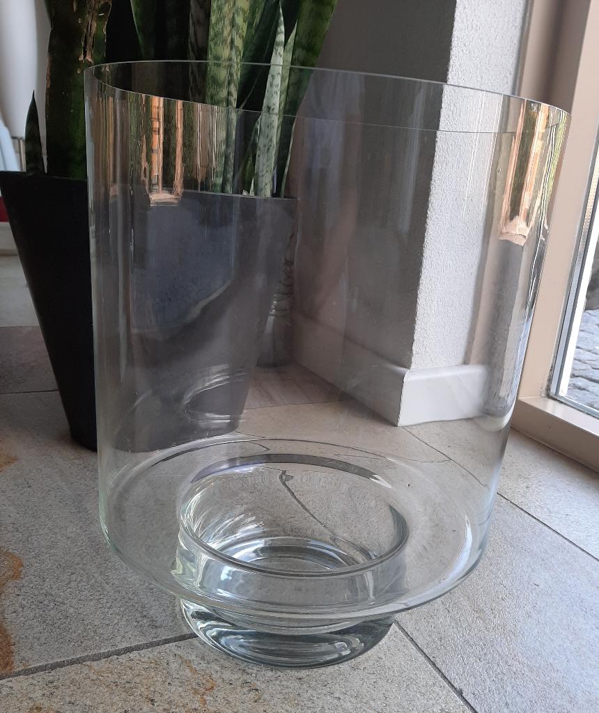Grote glazen vaas voor Zonnebloemen of allerlei decoratie, Ophalen, Overige kleuren, Minder dan 50 cm, Glas