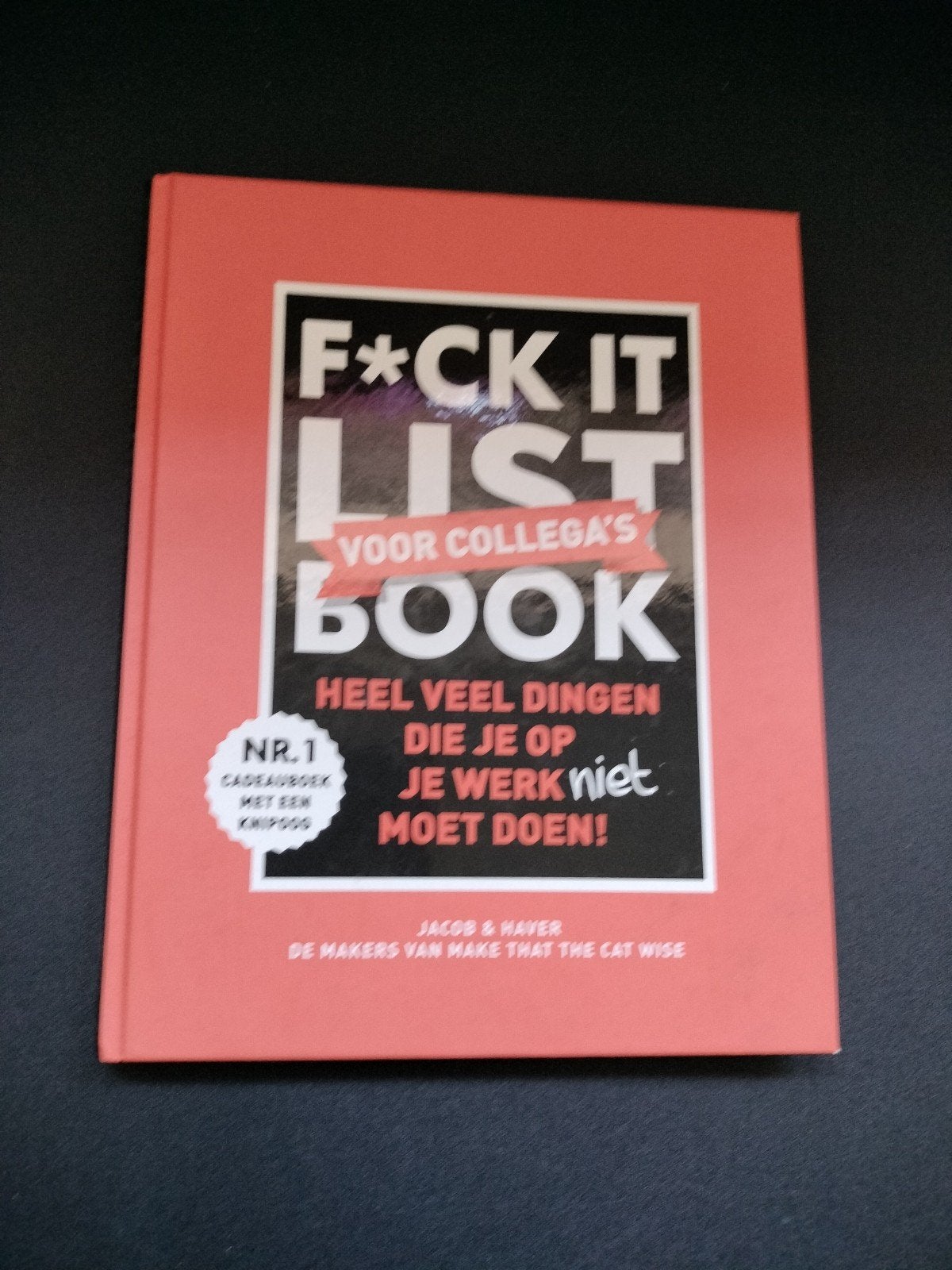Jacob & Haver - F*ck it list book voor collega’s, Ophalen of Verzenden, Zo goed als nieuw, Jacob & Haver