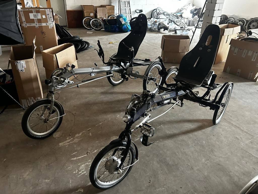 Twee gebruikte ligfietsen/driewielers USVA- Diverse merken, Ophalen of Verzenden, Gebruikt, Onderstuur, Overige merken