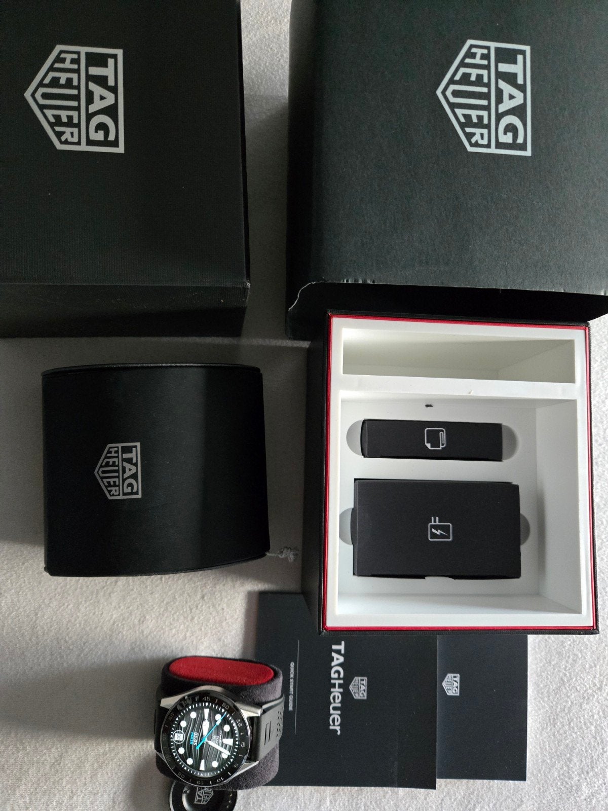 Tag Heuer Connected E3 calibre 45mm, Zwart, Ophalen of Verzenden, Zo goed als nieuw, Tag Heuer