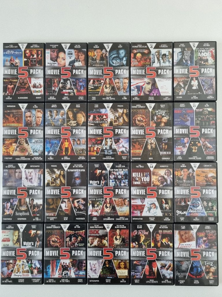 Movie 5 Pack - 1 t/m 20 - Complete Collectie (100 Films), Cd's en Dvd's, Dvd's | Klassiekers, Alle leeftijden, Ophalen of Verzenden