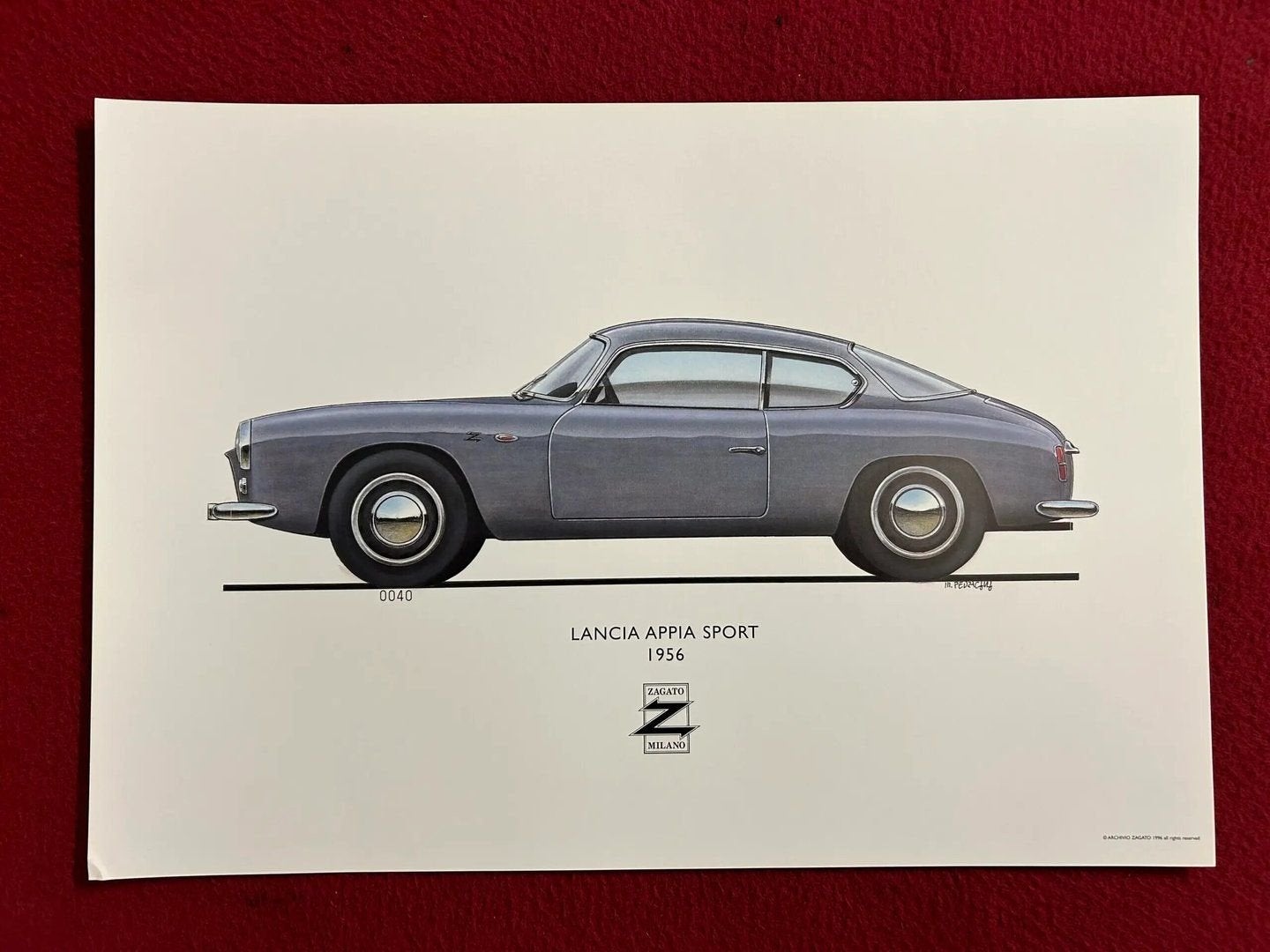 ”LANCIA APPIA SPORT” poster door Zagato, Ophalen of Verzenden, Gelezen