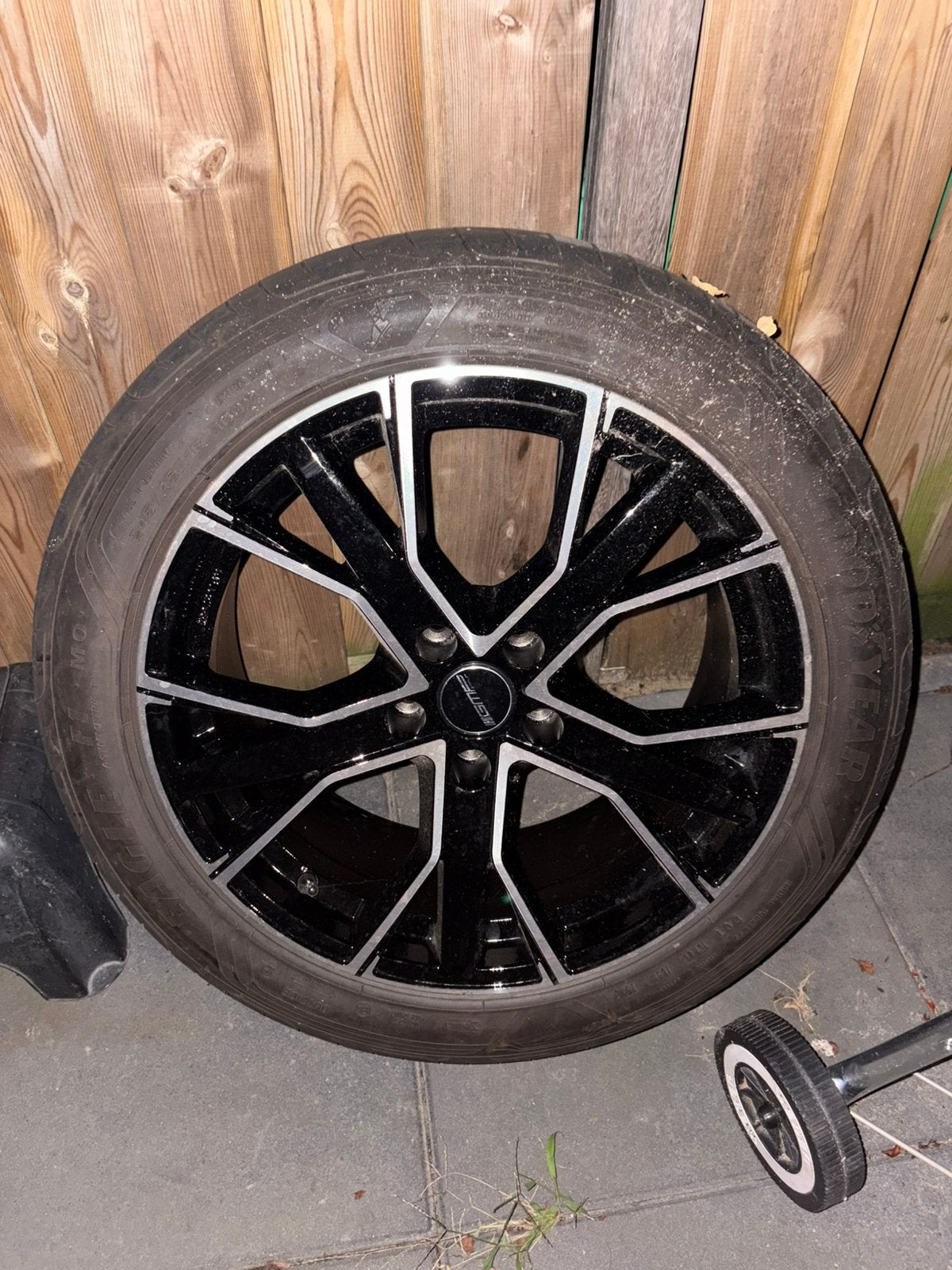 1x Losse Velg 18 inch GMP Gunner Black Diamond Goodyear band, Ophalen