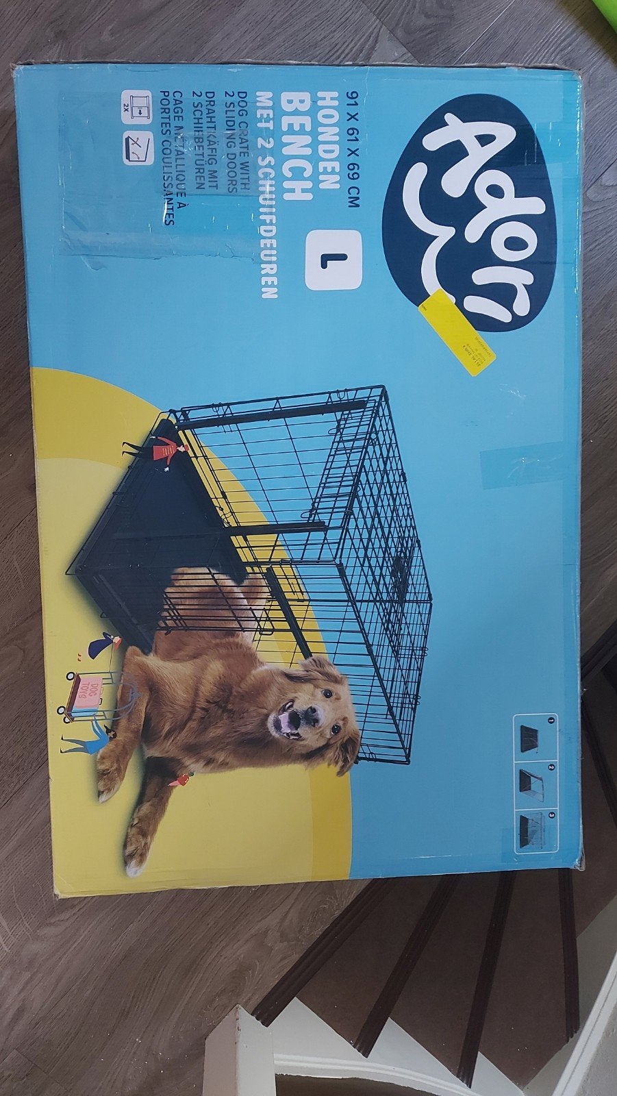 hondenbench adonis 91x61x69 cm, Ophalen, Zo goed als nieuw