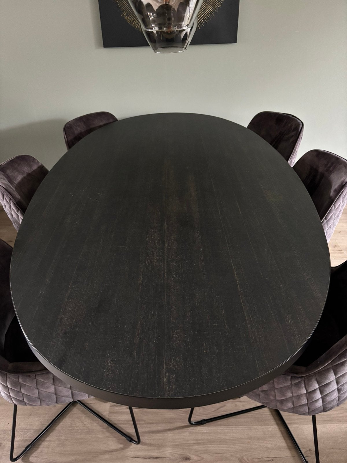 Eettafel ovaal, Ophalen, Gebruikt, 100 tot 150 cm, Teakhout