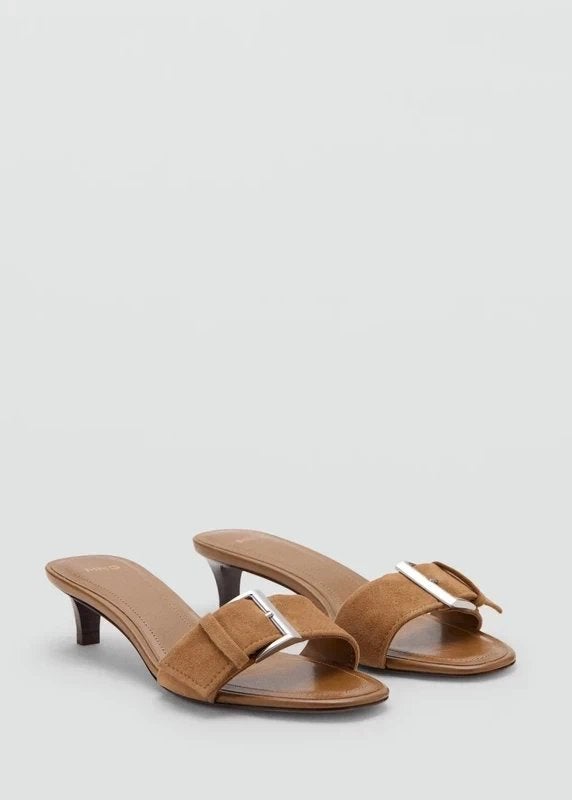Mango leren sandaal maat 40, Mango, Bruin, Nieuw, Sandalen of Muiltjes