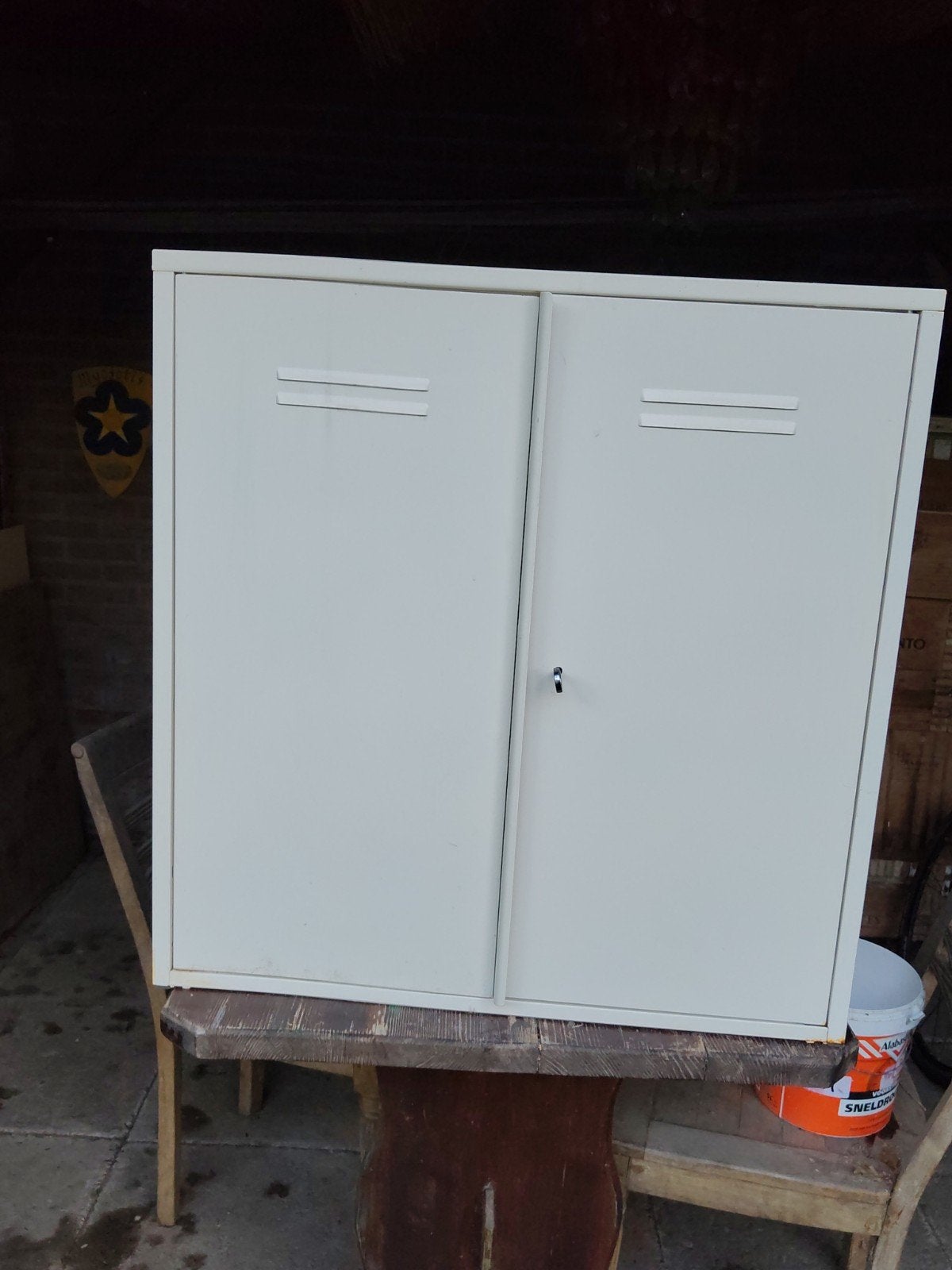 Metalen kastje, past in Ivar stellingkast (80x82x30), Huis en Inrichting, Kasten | Overige, Ophalen, Gebruikt