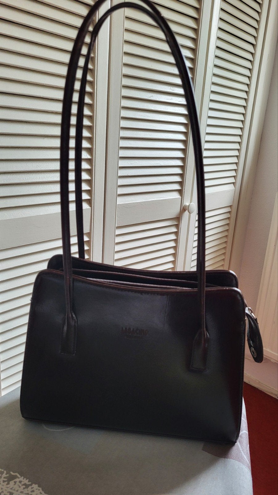 ABBACINO Mallorca leren handtas donkerbruin echt leer - €25, Ophalen, Bruin, Handtas