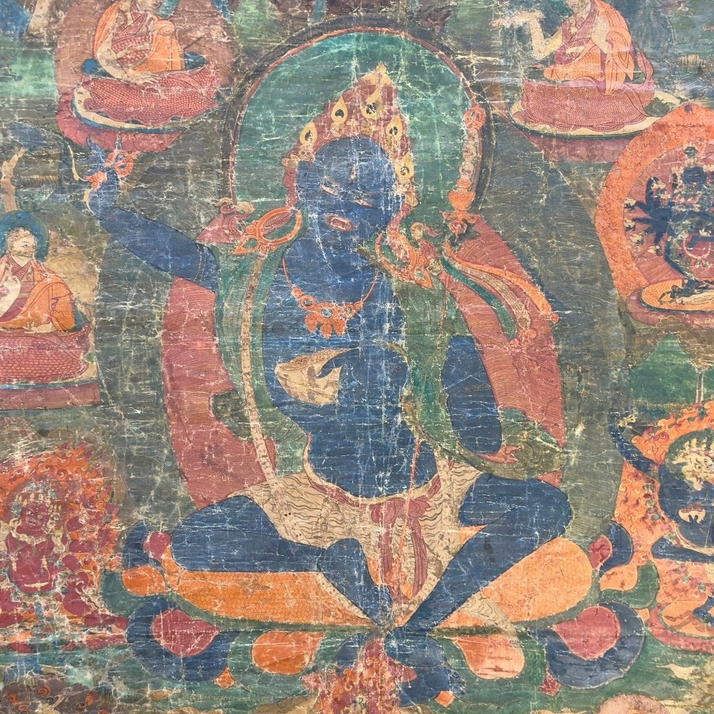 Tibetaanse thangka – 18e eeuw, Tibet, Ophalen of Verzenden, Schilderij, Textiel