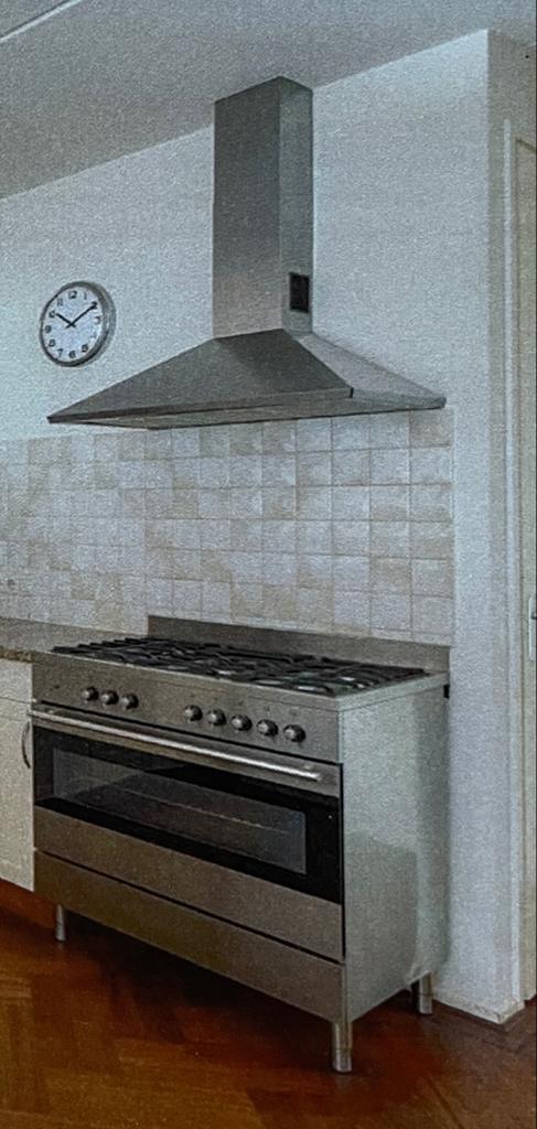 Gas kooktoestel met afzuigkap - RVS, Huis en Inrichting, Keuken | Complete keukens, Ophalen, Gebruikt, Overige typen