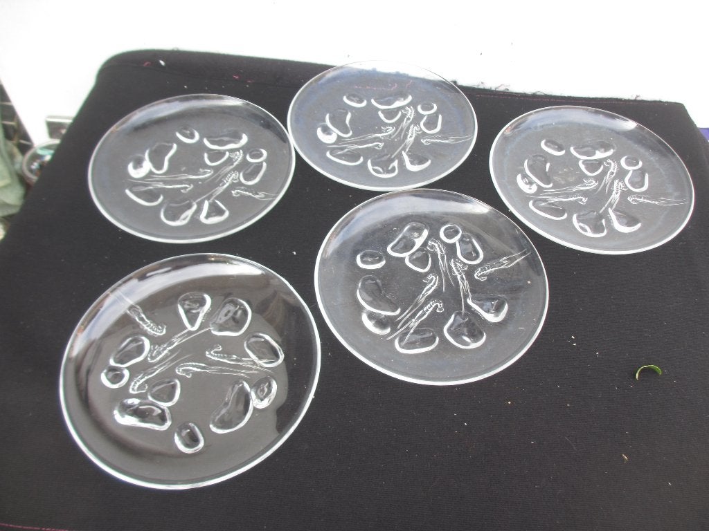 Vintage "helderglazen saladeborden" van Arcoroc France, Ophalen of Verzenden