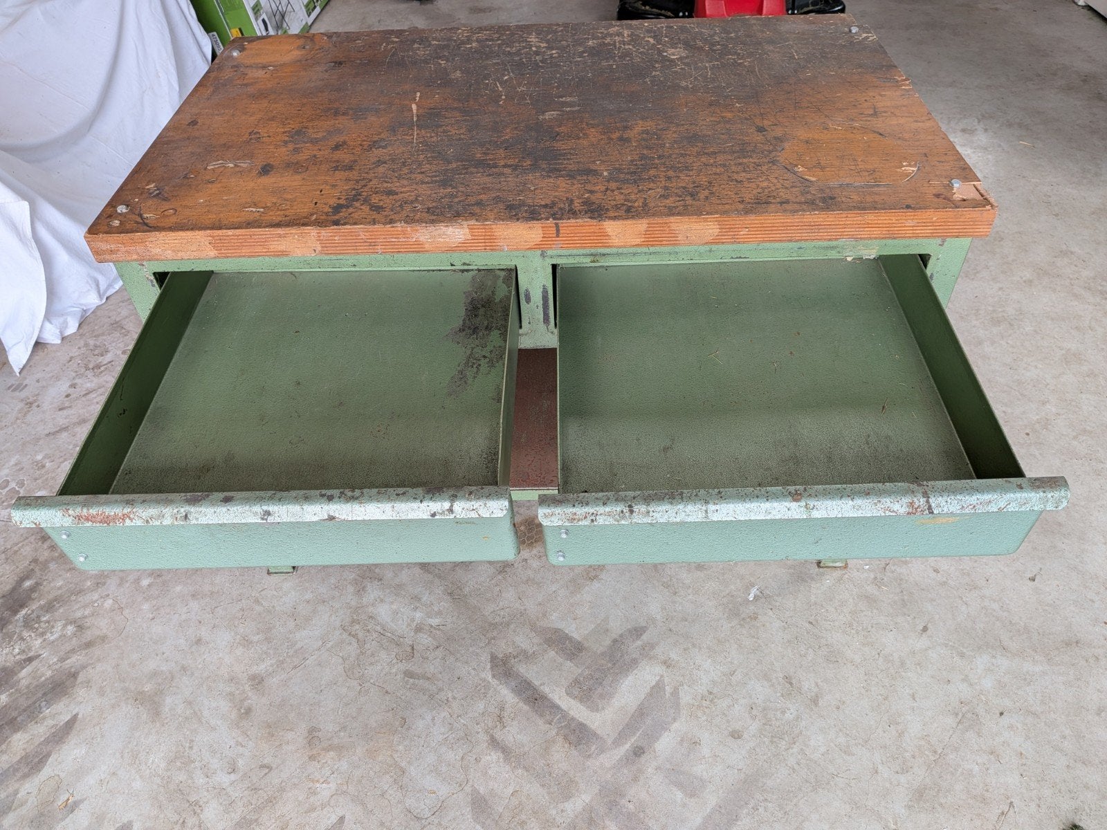 Robuuste werkbank met lades - Ideaal voor garage/werkplaats, Ophalen, Gebruikt, 120 tot 170 cm