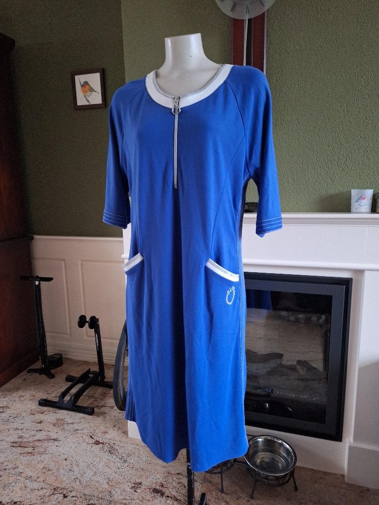 Betty Barclay sportieve blauwe jurk 44, Maat 42/44 (L), Betty Barclay, Knielengte, Gedragen