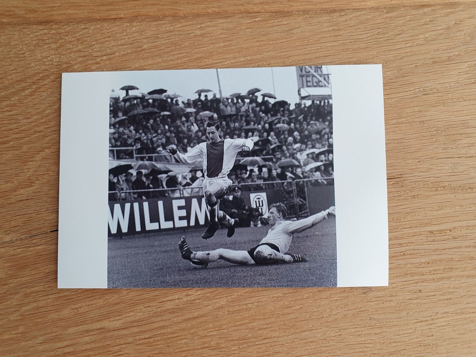 Johan Cruijff Ajax tegen DOS, Verzamelen, Ophalen of Verzenden, Zo goed als nieuw, Ajax, Poster, Plaatje of Sticker