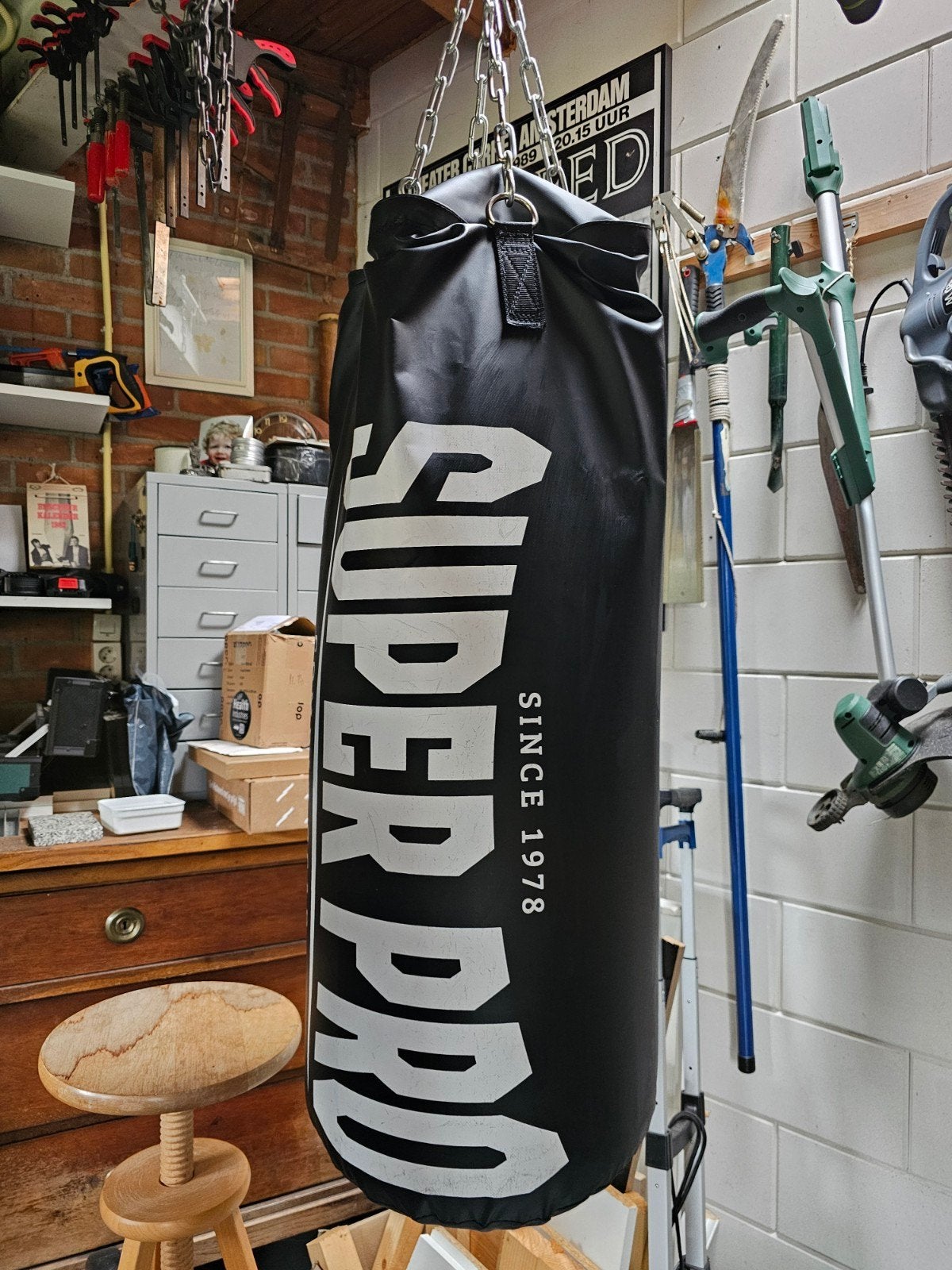 Super Pro Water-Air Punchbag 100 cm Zwart, Ophalen of Verzenden, Gebruikt, Overige, Vechtsportmateriaal