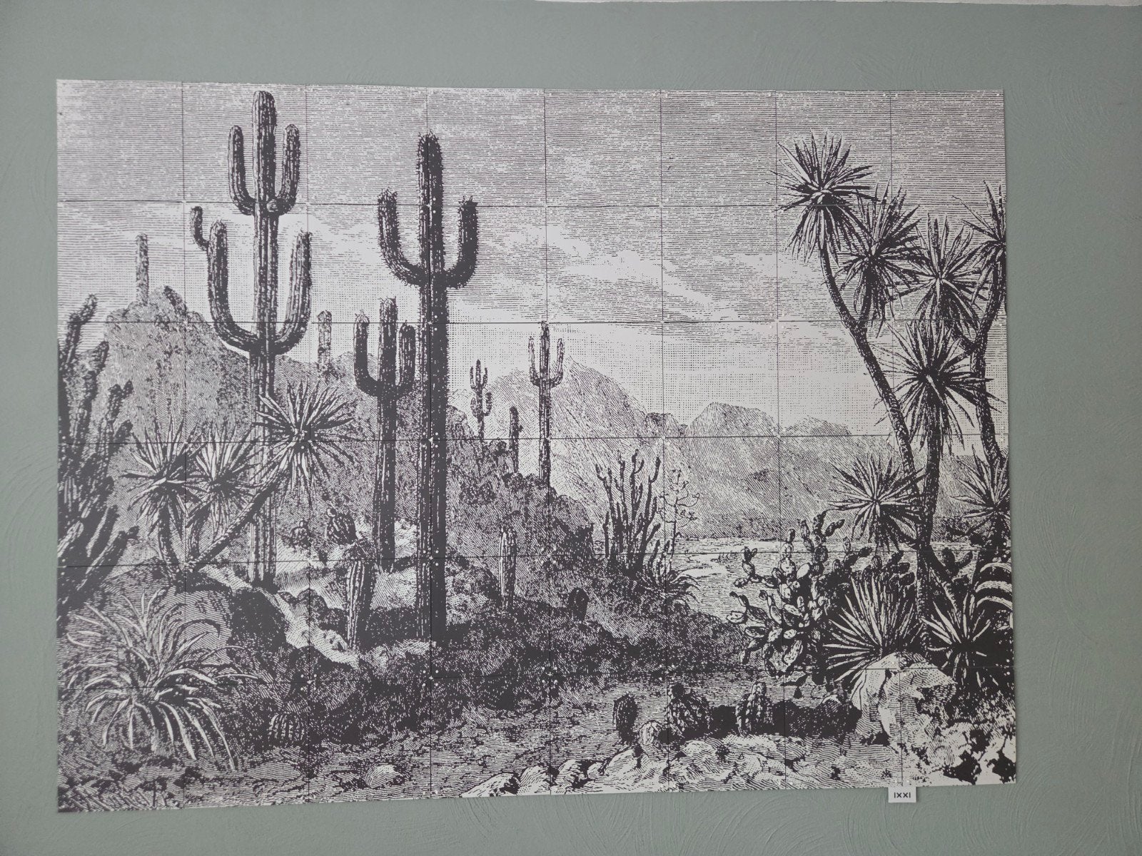 IXXI Woestijnlandschap, Huis en Inrichting, Papier/karton, Ophalen of Verzenden, Zo goed als nieuw, Wandbord of Wandpaneel