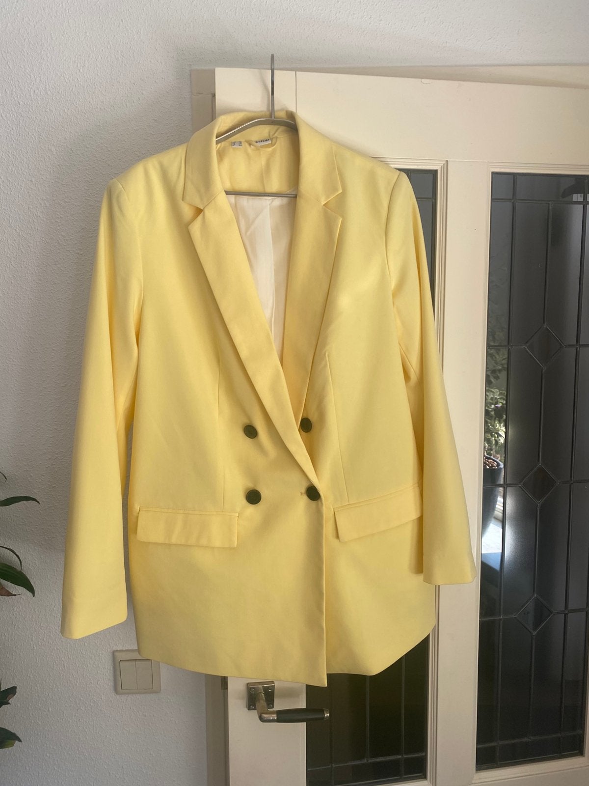 Gele dames blazer, Ophalen of Verzenden, Zo goed als nieuw, Maat 42/44 (L), Geel