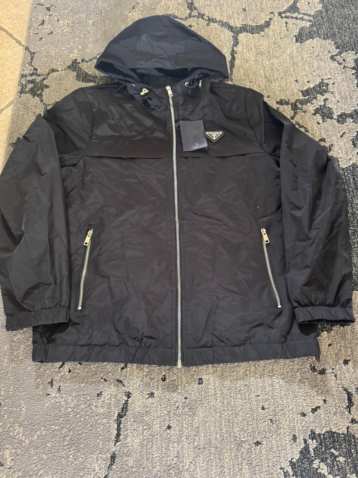 Prada jas, Kleding | Heren, Jassen | Zomer, Verzenden, Zo goed als nieuw, Zwart
