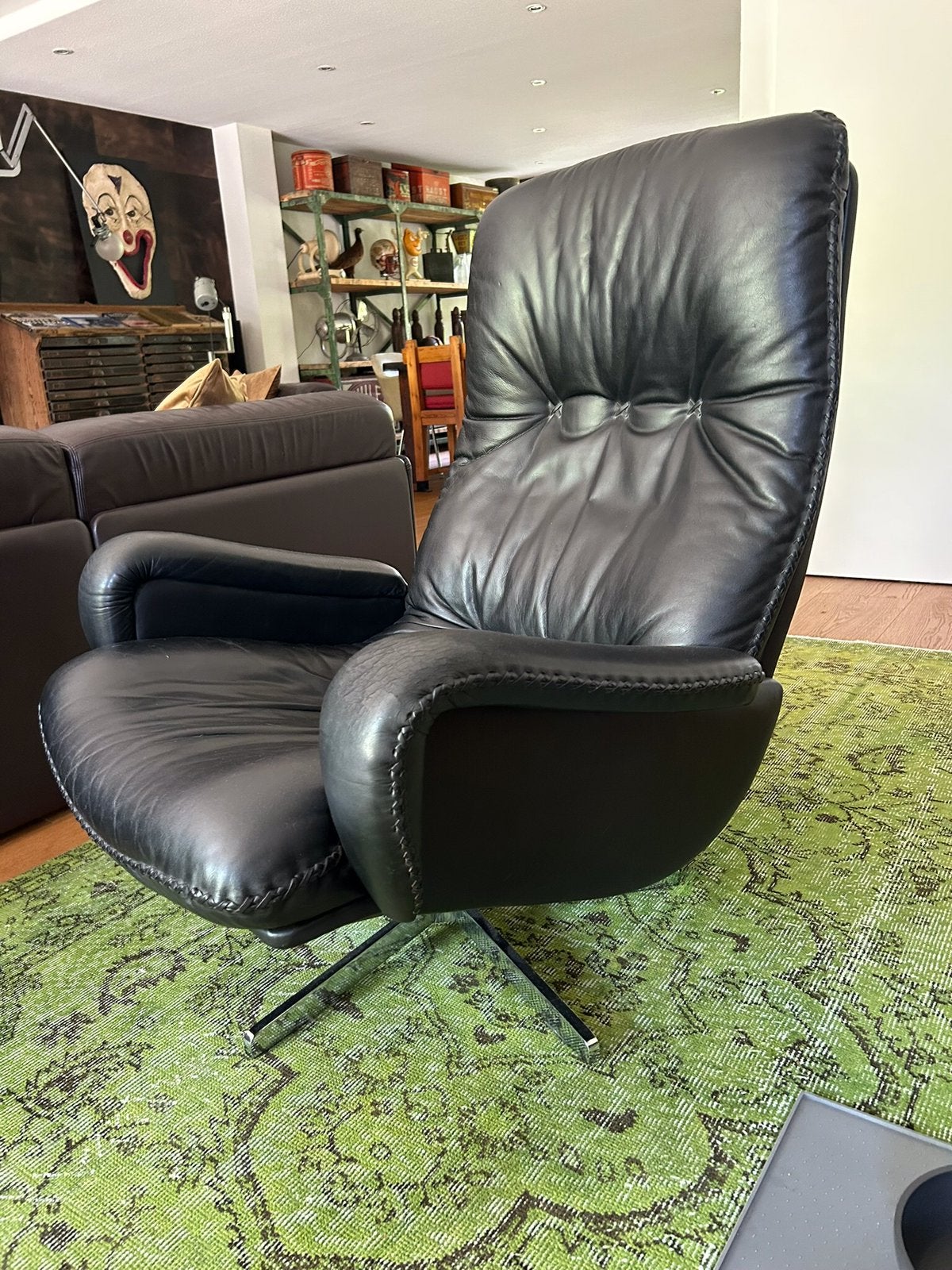 De sede fauteul, Ophalen, Gebruikt, 75 tot 100 cm, Leer
