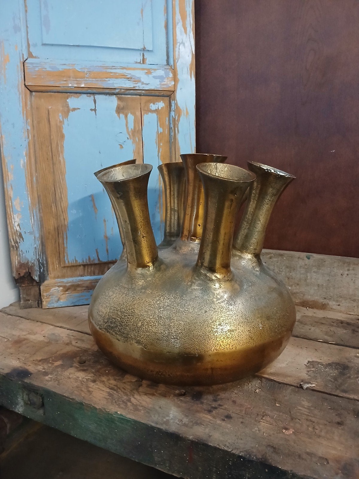 Unieke Gouden Vaas met Meerdere Openingen, Antiek en Kunst, Antiek | Vazen, Ophalen