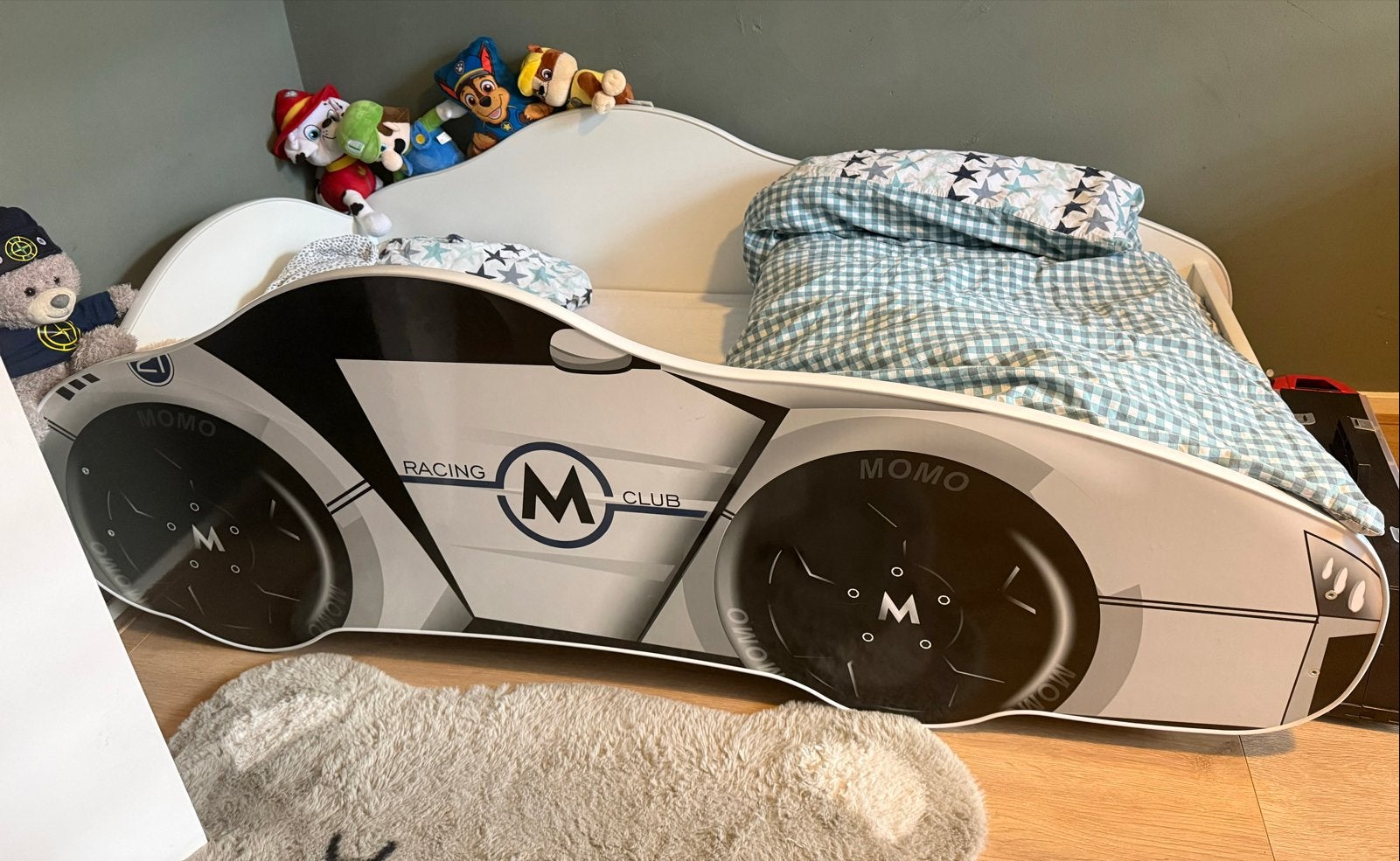 Stoere auto peuter grond bed, 70 tot 85 cm, 140 tot 160 cm, Zo goed als nieuw, Ophalen