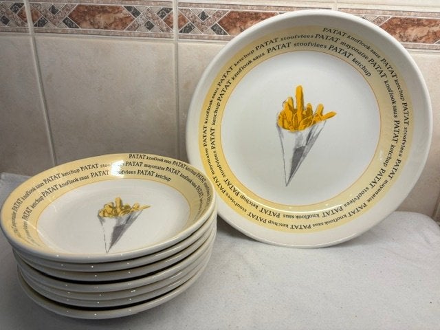 Italiaanse Schaal Friet + Borden, Ophalen of Verzenden
