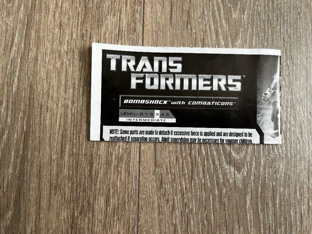 Transformers G1, instructie Bombshock, Verzamelen, Transformers, G1, Ophalen of Verzenden, Decepticons