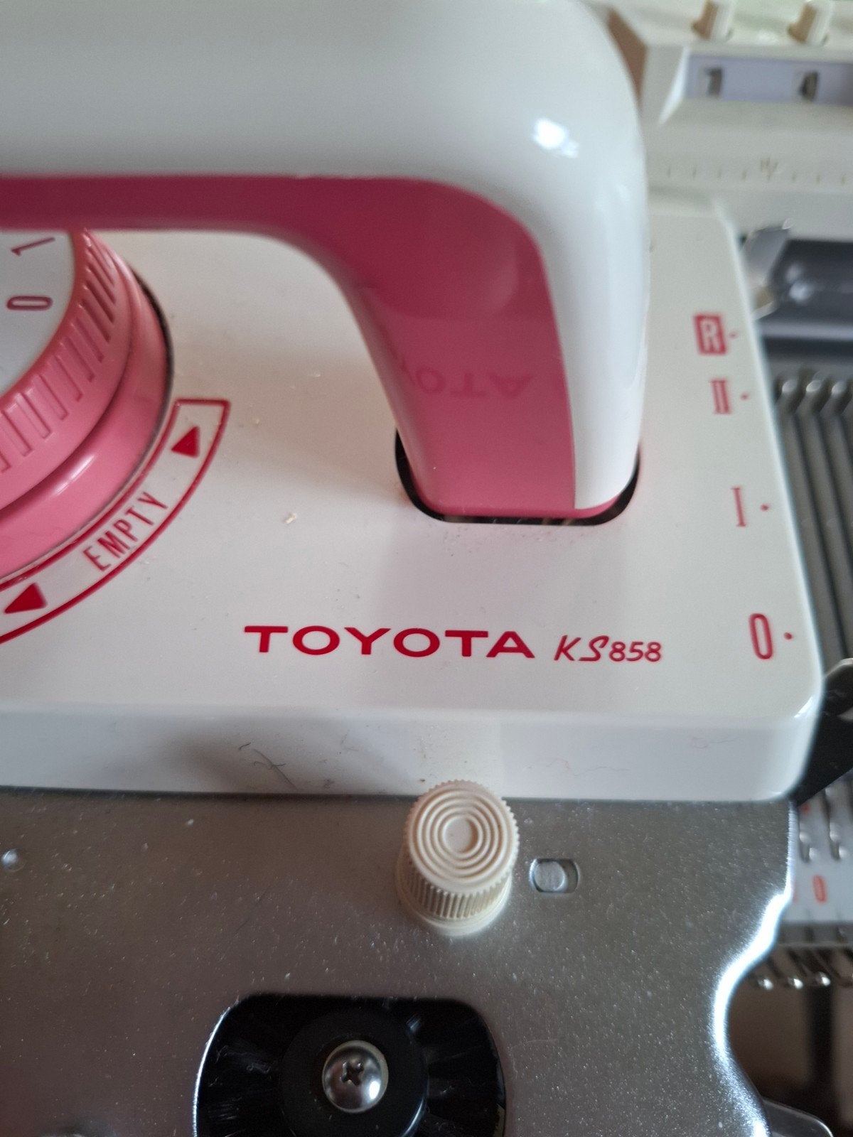 BREIMACHINE  TOYOTA  KS 858, Ophalen of Verzenden, Gebruikt, Breien, Machine
