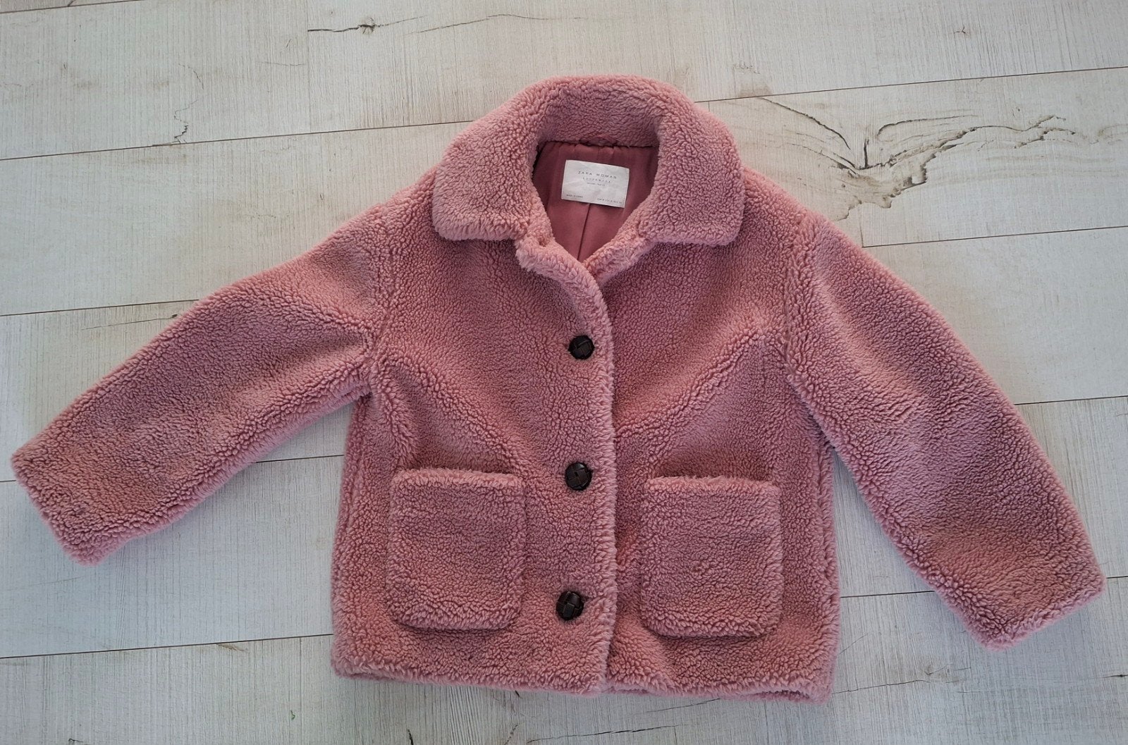 Zara Woman Roze Teddy Jas Maat M, Maat 38/40 (M), Ophalen of Verzenden, Zo goed als nieuw, Roze