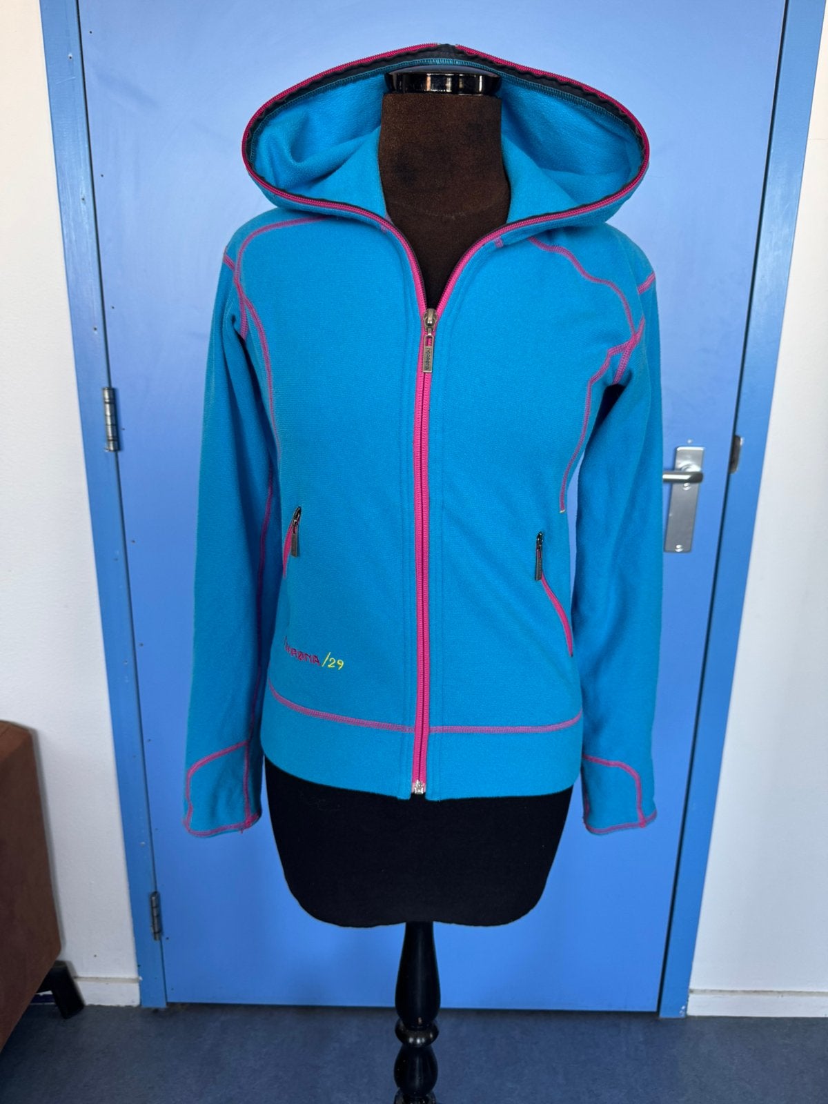 NORRONA /29 Warm1 Fleece Jacket Hooded Zip Blue Polartec, Verzenden, Zo goed als nieuw, Maat 34 (XS) of kleiner, Jack