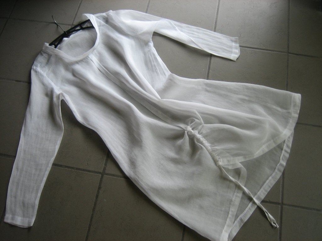 Prachtige witte overjurk of tuniek HEBBEDING 40-42 snazzeys, Verzenden, Wit, Nieuw, Maat 42/44 (L)