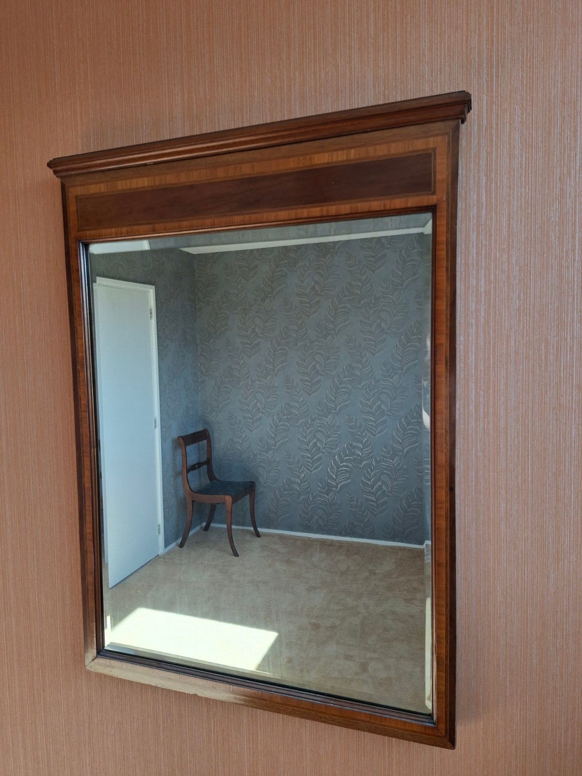 Antieke spiegel (Biedermeier of Art deco), Antiek en Kunst, Ophalen, Rechthoekig, 50 tot 100 cm, Minder dan 100 cm