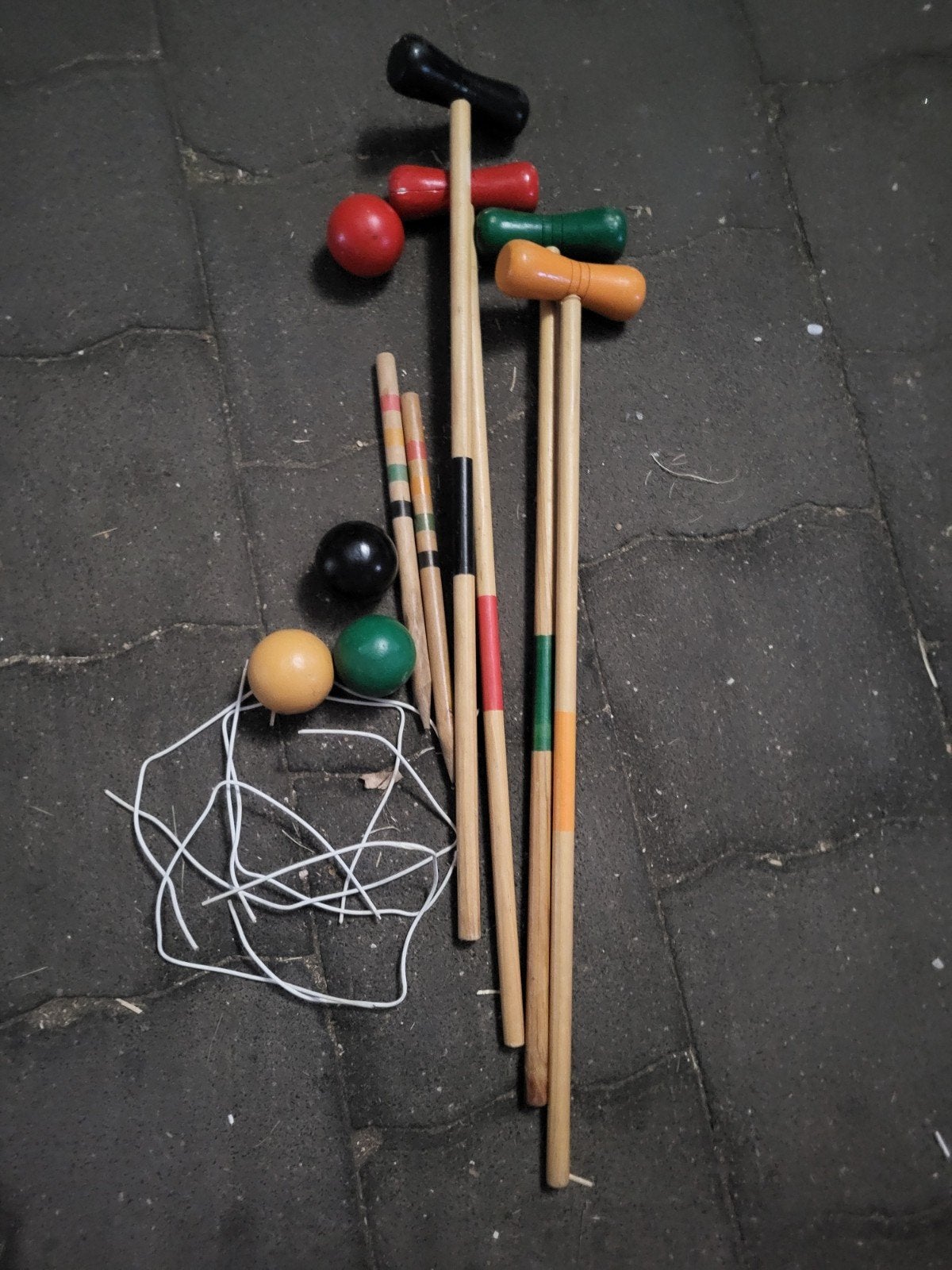 houten cricketset, Ophalen of Verzenden, Gebruikt