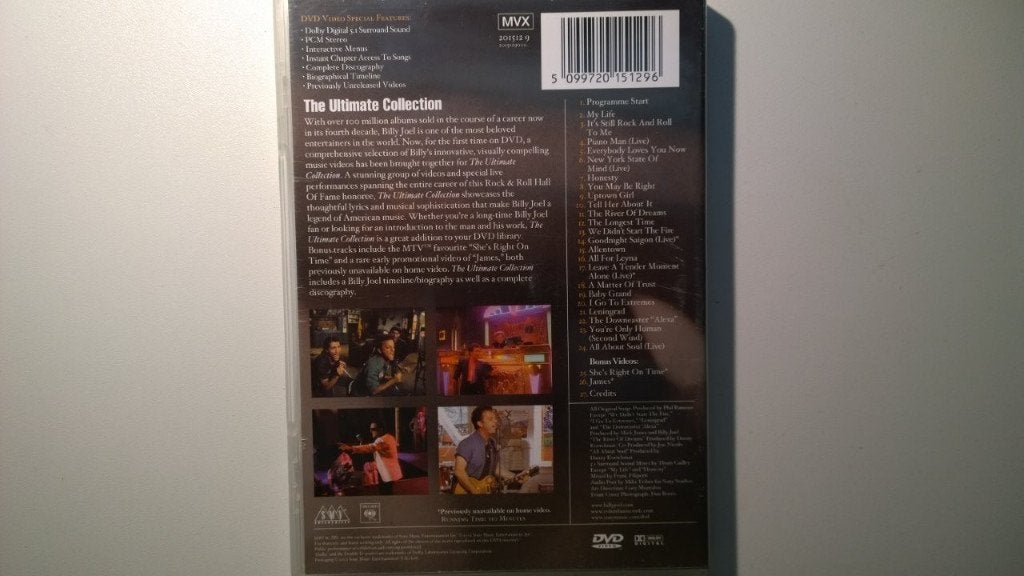 Billy Joel - The Ultimate Collection (DVD), Alle leeftijden, Ophalen of Verzenden, Zo goed als nieuw, Muziekvideo's
