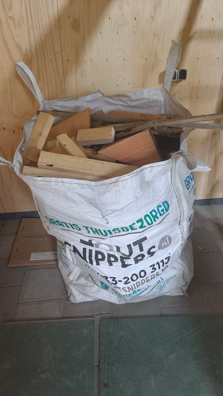 Big Bag diverse houtstukken, brandhout, Tuin en Terras, Minder dan 3 m³, Ophalen, Overige houtsoorten