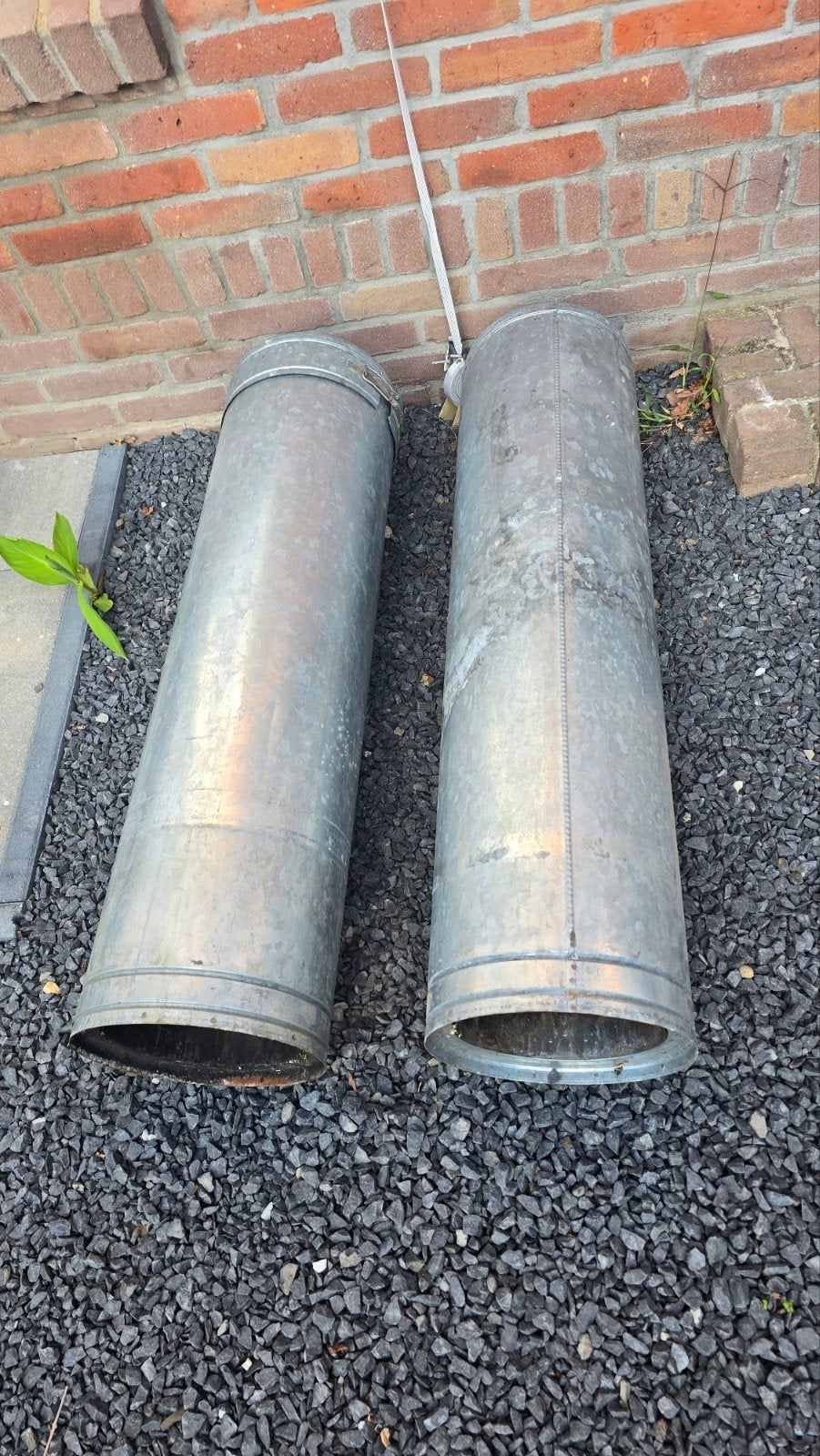 Dubbelwandige kachelpijp met klem 200mm, Ophalen, Gebruikt, Hout, Houtkachel