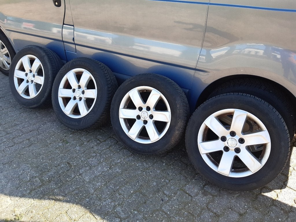 16" INCH - SET LM VELGEN 5 x 114,3 + BANDEN 205 / 60 R16, Ophalen, Gebruikt, 16 inch, Banden en Velgen