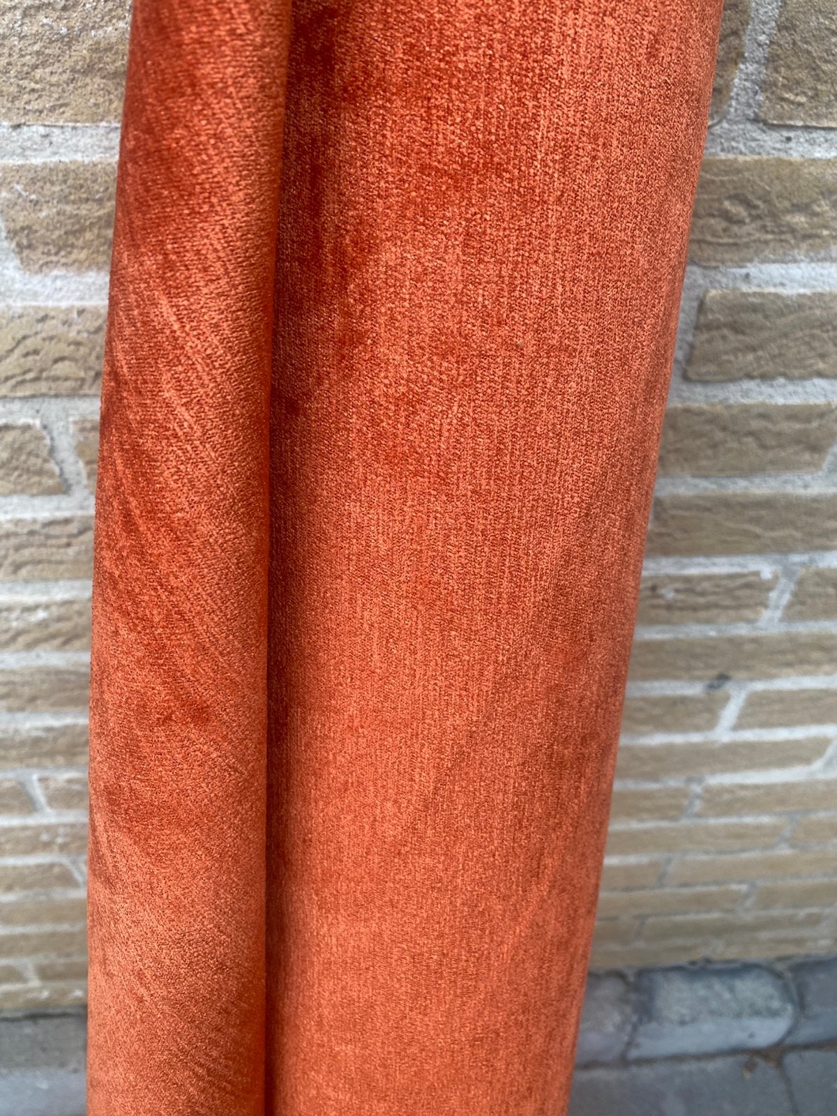 Meubelstof chenille oranje, Hobby en Vrije tijd, Stoffen en Lappen, Ophalen of Verzenden, Nieuw, Oranje, Polyester