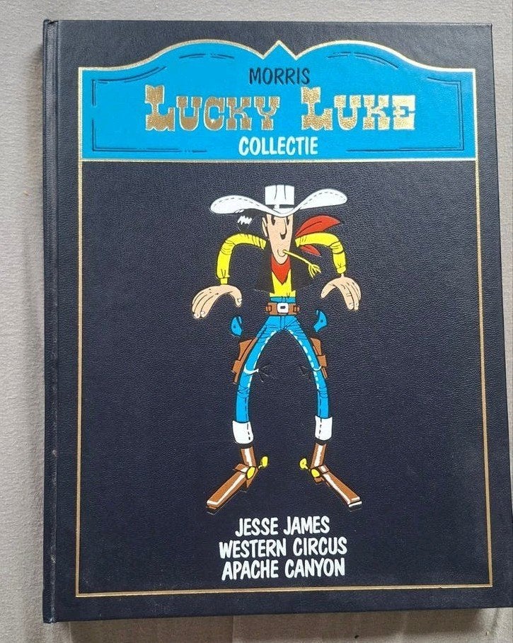 Lucky Luke collectie: 3 Ingebonden strips, Meerdere stripboeken, Ophalen of Verzenden, Zo goed als nieuw, Morris