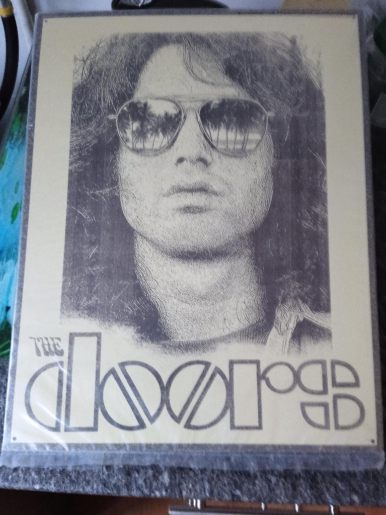 The Doors metalen wandplaat Jim Morrison 100% NIEUW!, Geseald, Ophalen of Verzenden, Nieuw in verpakking, Overige formaten