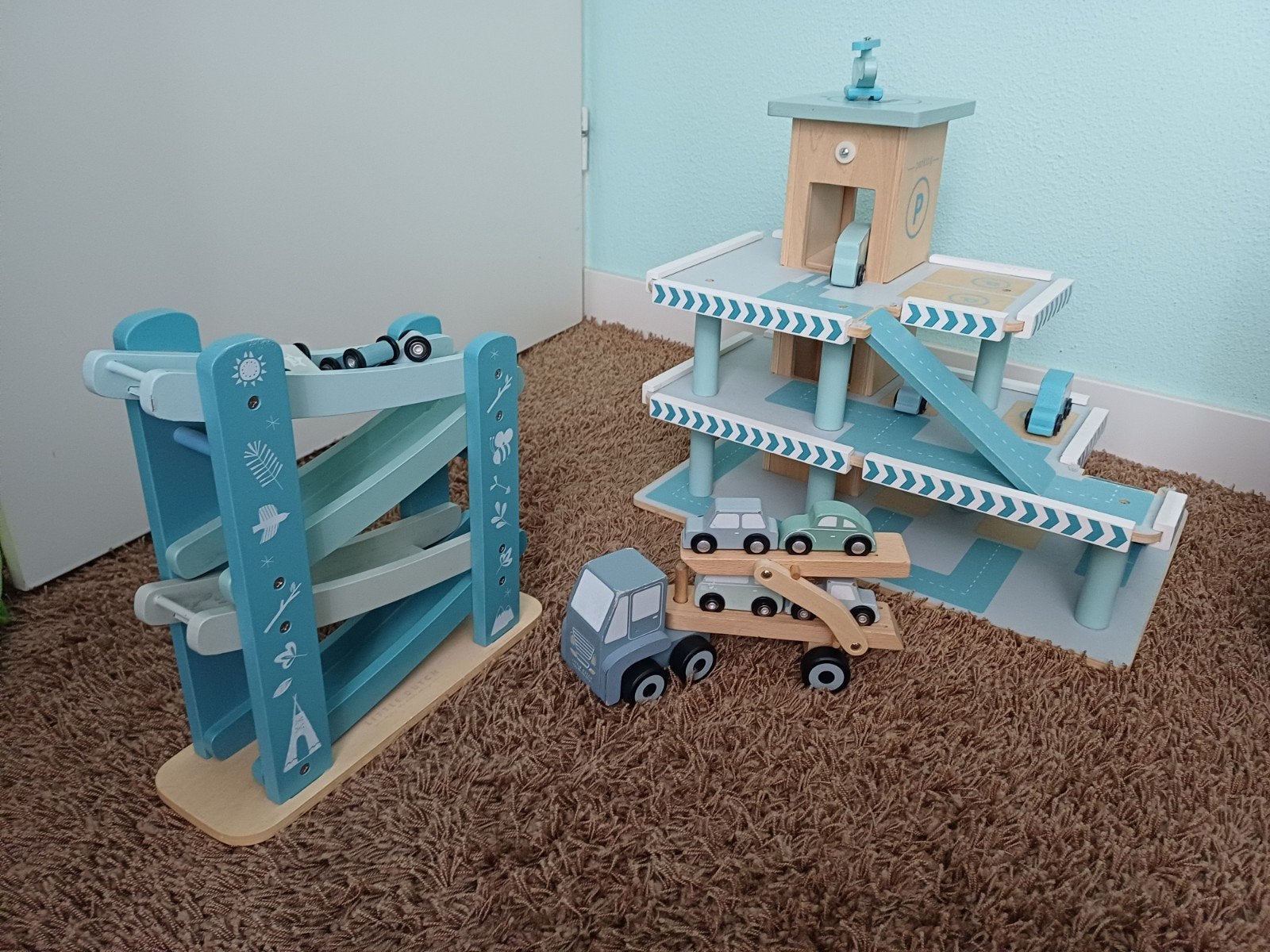 little dutch auto set, kleur blauw/mint, Ophalen, Gebruikt