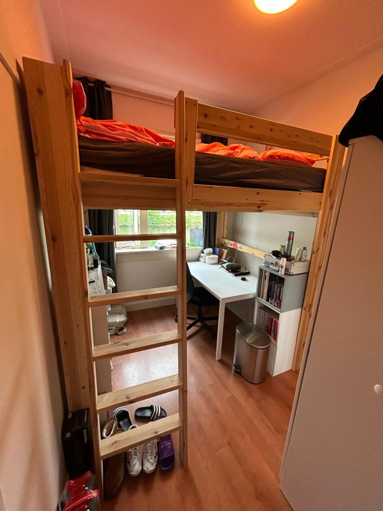 2-persoons hoogslaper ombouw (160x200 cm), Huis en Inrichting, Slaapkamer | Stapelbedden en Hoogslapers, Ophalen, Gebruikt, Hoogslaper