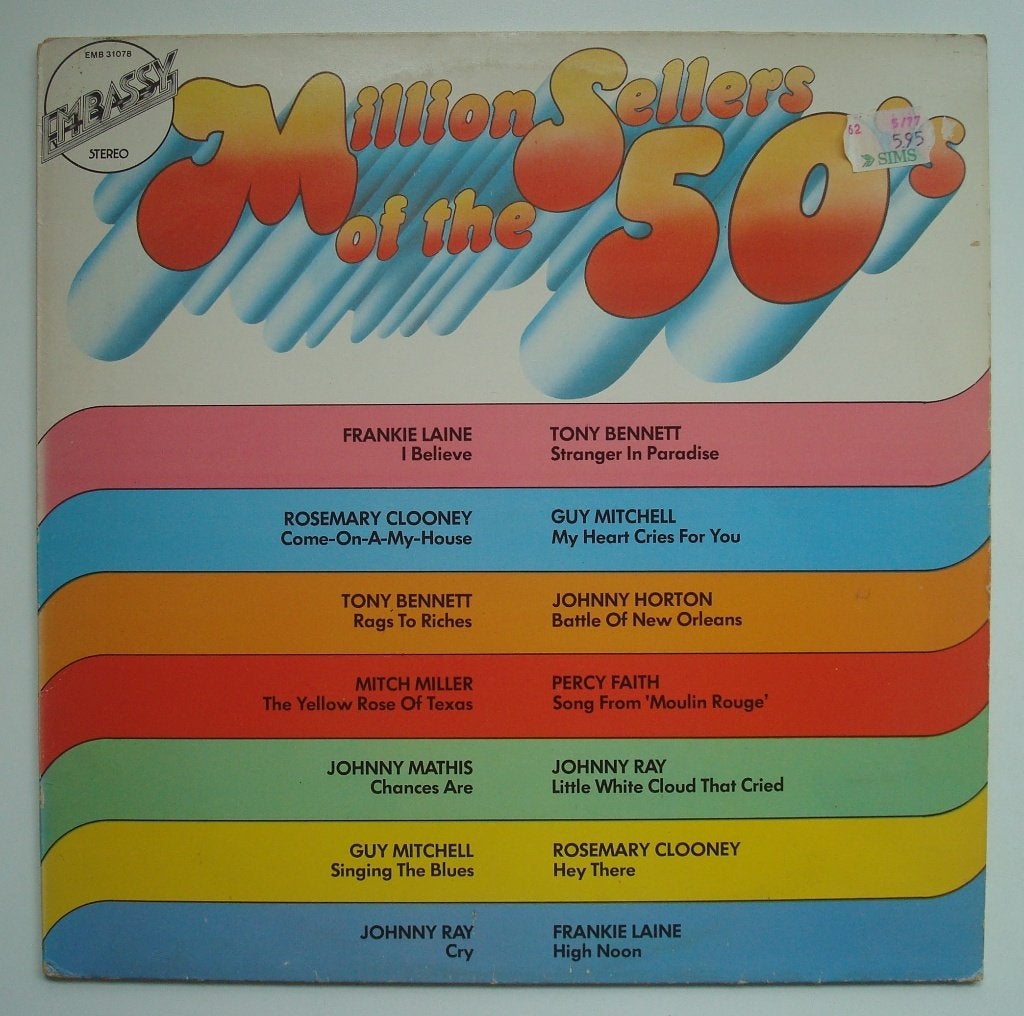Million Sellers of the 50's, originele lp uit 1974, Ophalen, Gebruikt, 12 inch, Pop