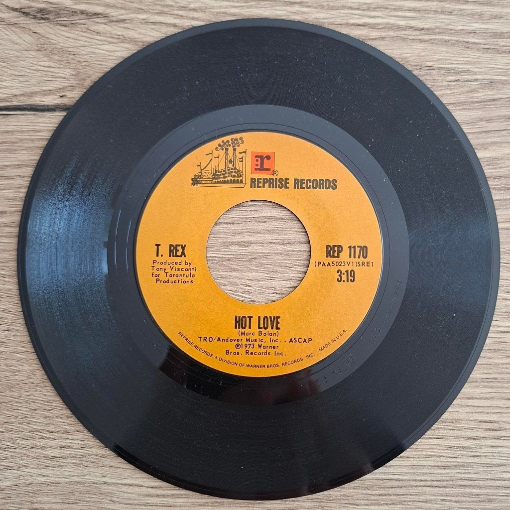 T Rex single Hot Love Marc Bolan, Ophalen of Verzenden, Gebruikt, 7 inch, Pop