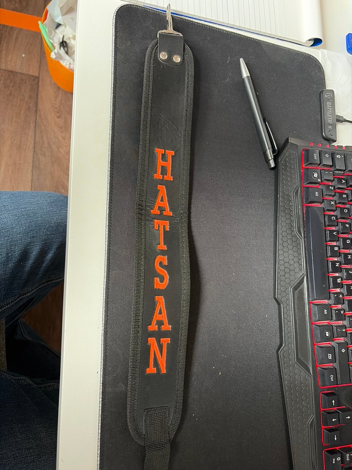 Hatsan Geweerriem - Zwart met Oranje Letters, Ophalen of Verzenden, Gebruikt