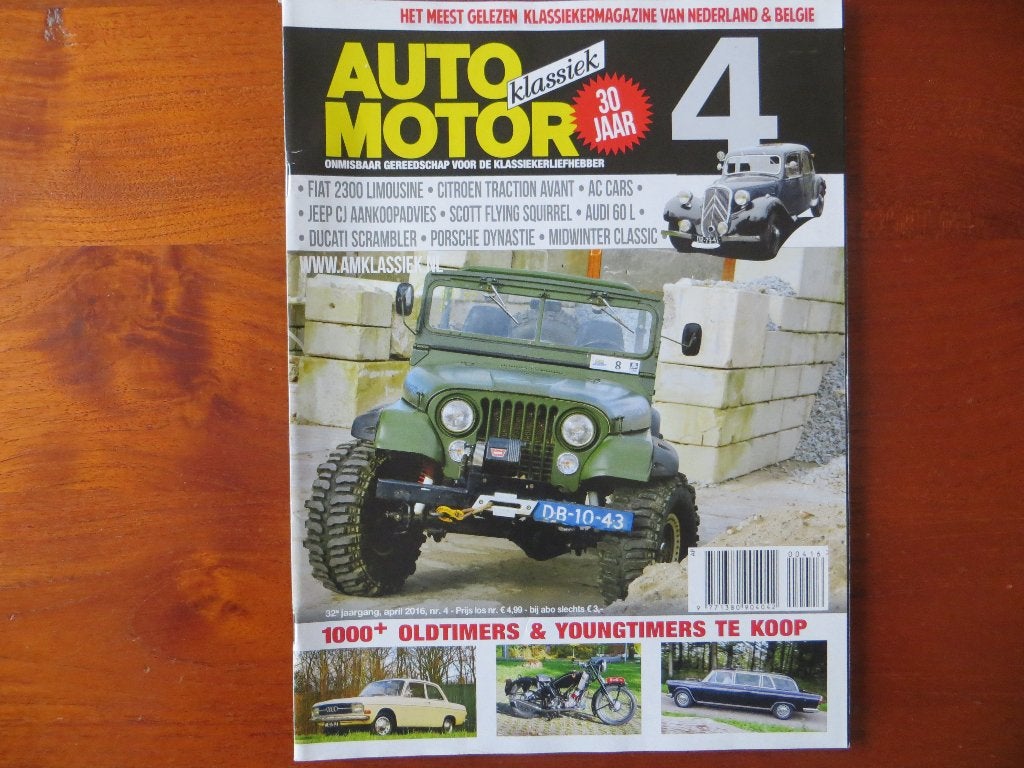 Auto Motor Klassiek 4 2016 Fiat 2300 Limousine, Citroën TAA, Ophalen of Verzenden, Nieuw, Citroën