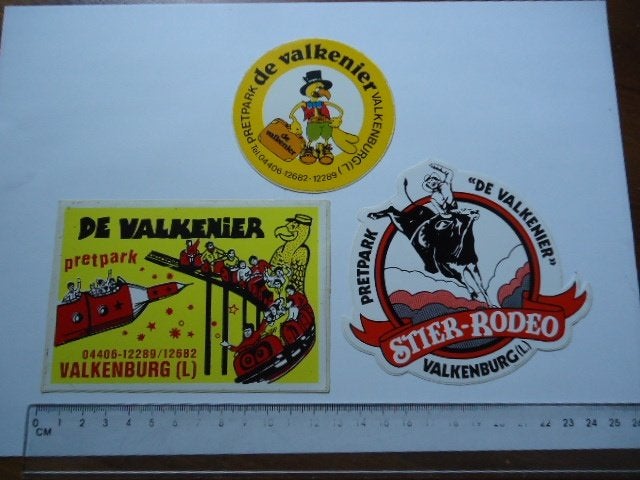 sticker oud VALKENIER Valkenburg pretpark limburg achtbaan, Verzamelen, Verzenden, Zo goed als nieuw, Bedrijf of Vereniging