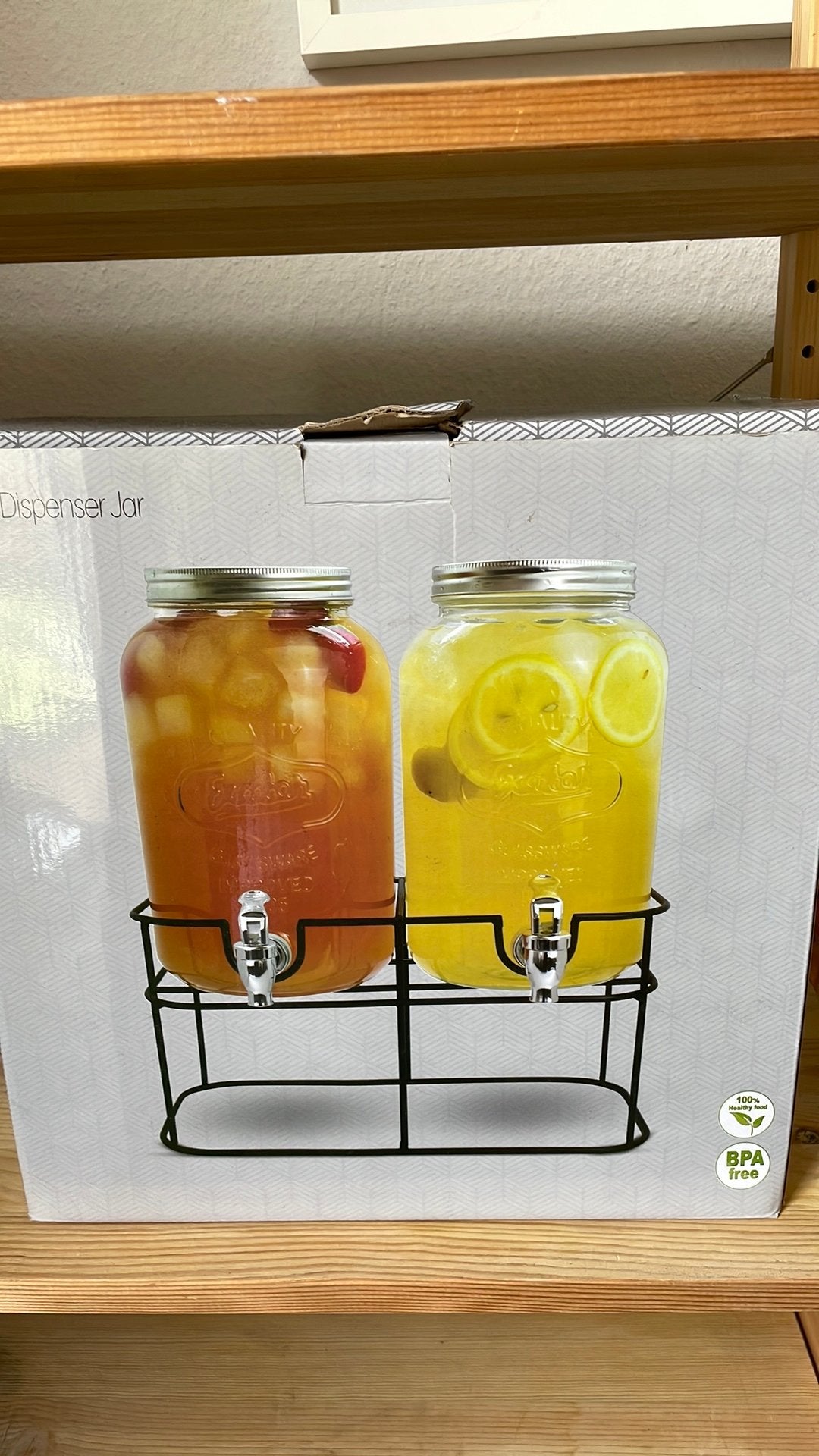 Glass dispenser jar, Huis en Inrichting, Keuken | Keukenbenodigdheden, Ophalen of Verzenden, Gebruikt, Glas