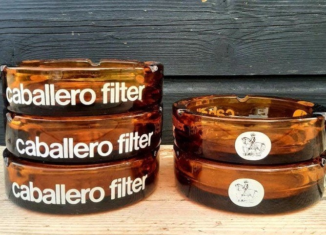 Vintage - CABALLERO Asbakken (Bier / Café / Kroeg), Verzamelen, Ophalen of Verzenden, Zo goed als nieuw, Asbak