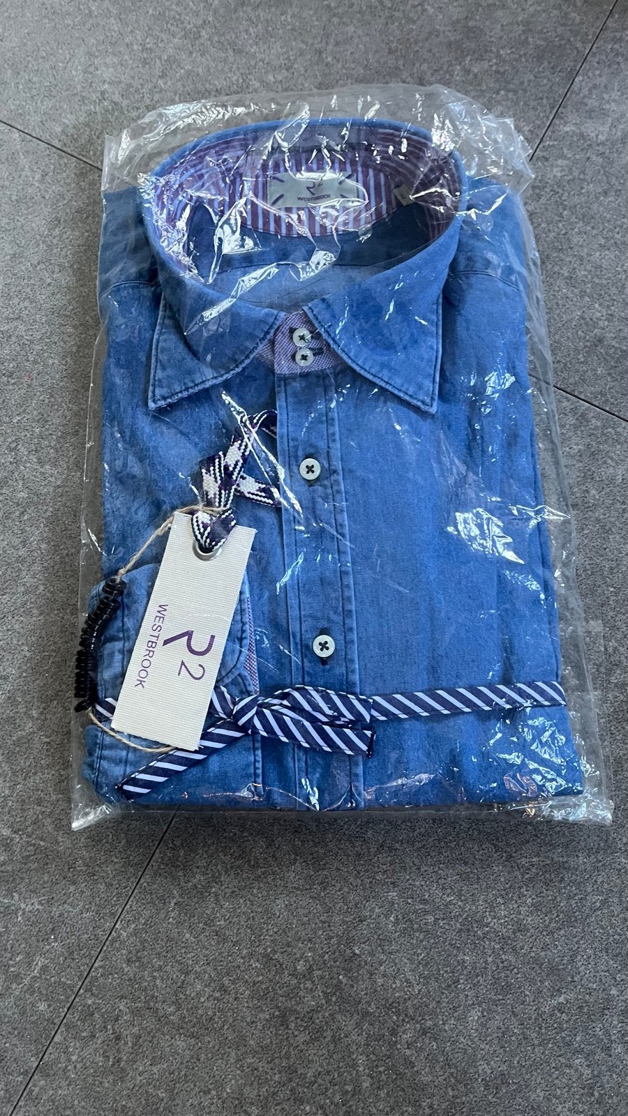 R2 Westbrook overhemd nieuw M, Ophalen of Verzenden, Nieuw, Blauw, Halswijdte 39/40 (M)